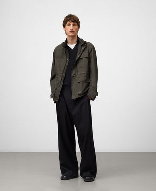 Chaqueta Cuello Alto con Bolsillos