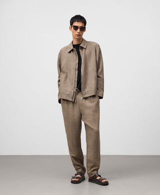 Pantalón Jogger con Cintura Elástica de Lino