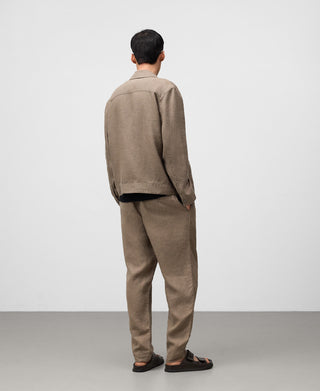 Pantalón Jogger con Cintura Elástica de Lino