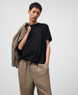 Pantalón Jogger con Cintura Elástica de Lino