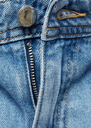 Jeans Wide Leg Talle Alto con Bolsillos