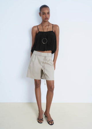 Blusa Crop Estilo Globo.