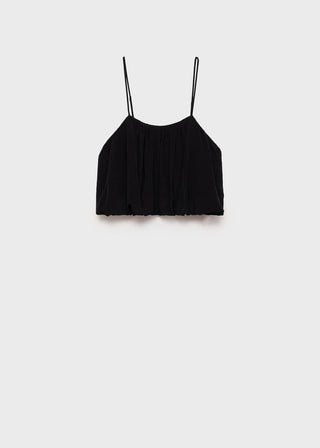 Blusa Crop Estilo Globo.