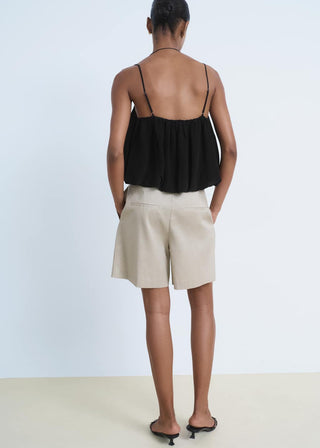 Blusa Crop Estilo Globo.