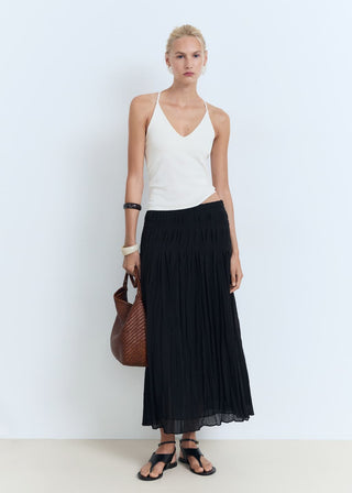 Blusa con Espalda Abierta de Algodón.