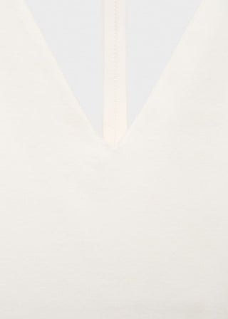 Blusa con Espalda Abierta de Algodón.