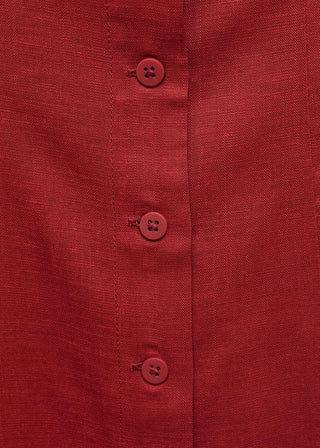 Vestido Cuello Barco con Botones