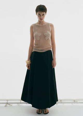 Camiseta de Crochet Bordado Floral