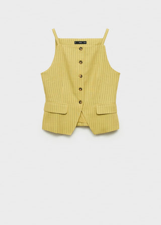 Chaleco de Botones Estampado Rayas.