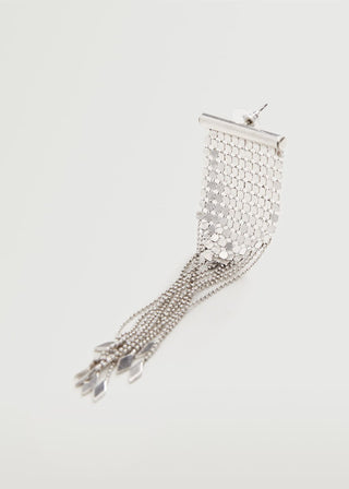 Aretes Largos con Flecos de Cadenas