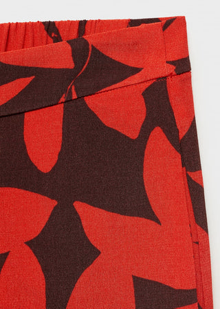 Pantalón con Cintura Elástica Estampado Floral