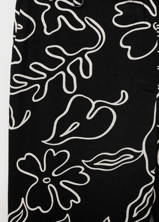 Pantalón Talle Medio con Estampado Floral