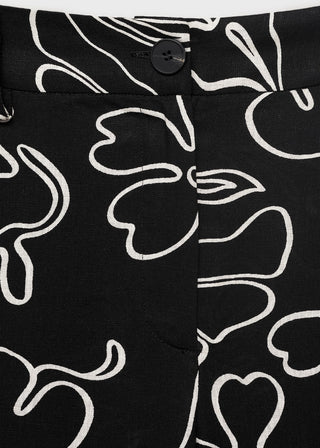 Pantalón Talle Medio con Estampado Floral