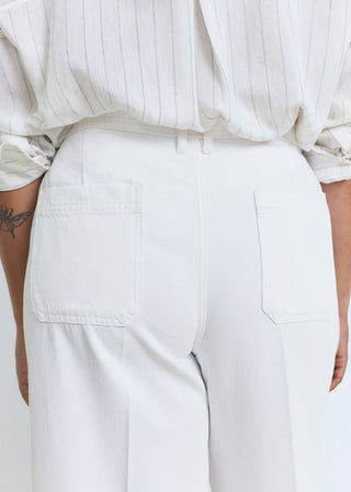 Jeans Wide Leg Talle Alto con Bolsillos