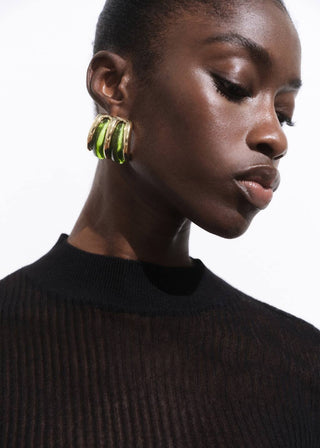 Aretes de Resina con Abalorios