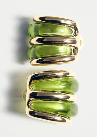 Aretes de Resina con Abalorios