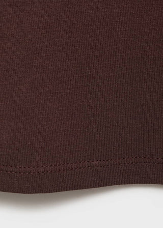 Blusa con Escote Pico de Algodón.