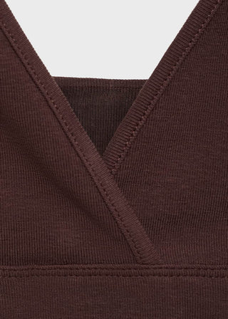 Blusa con Escote Pico de Algodón.