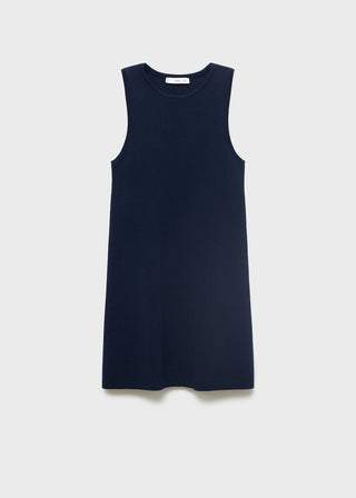 Vestido Cuello Redondo de Punto