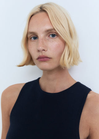 Vestido Cuello Redondo de Punto