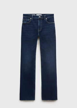 Jeans Flare Talle Medio con Bolsillos.