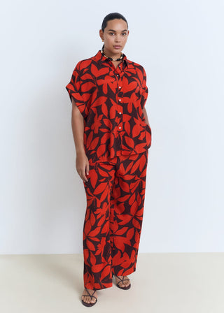 Camisa Manga Corta con Estampado Floral