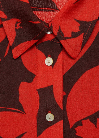 Camisa Manga Corta con Estampado Floral