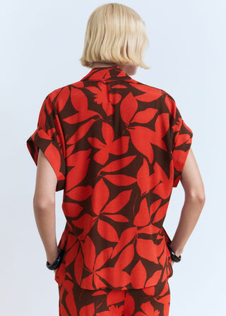 Camisa Manga Corta con Estampado Floral