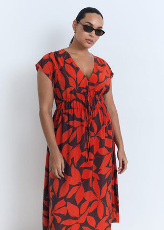 Vestido Largo con Estampado Floral