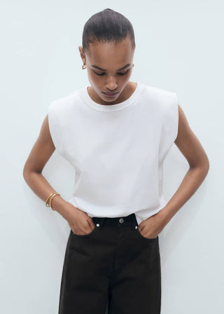 Camiseta Manga Corta con Hombreras