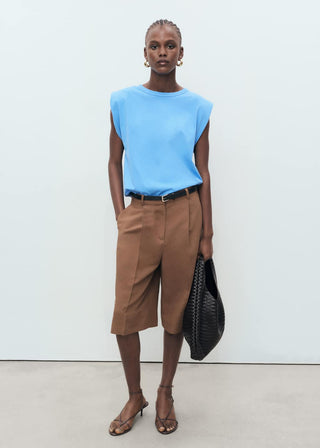 Camiseta Manga Corta con Hombreras