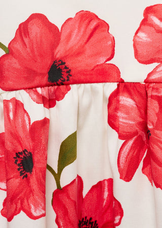 Vestido Cuello Cuadrado con Estampado Floral.