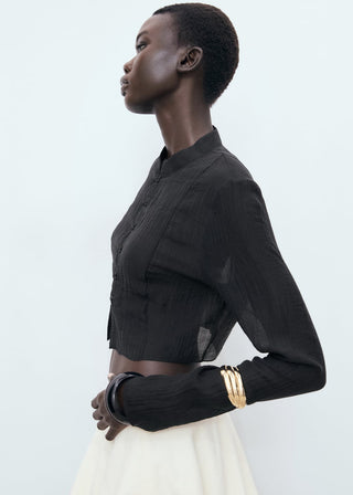 Blusa Cuello Mao con Botones