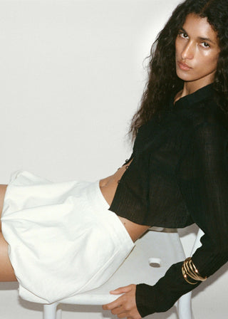 Blusa Cuello Mao con Botones