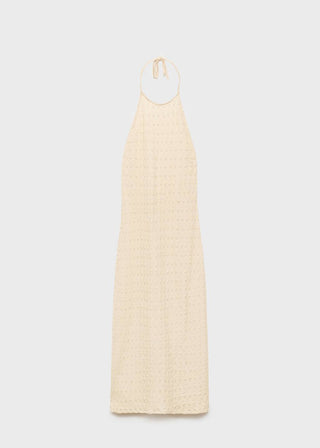 Vestido Cuello Halter con Textura.