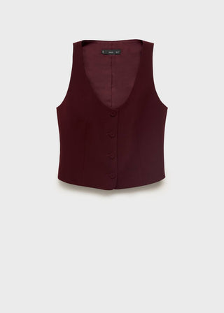 Chaleco de Traje con Detalle de Botones.