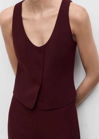 Chaleco de Traje con Detalle de Botones.