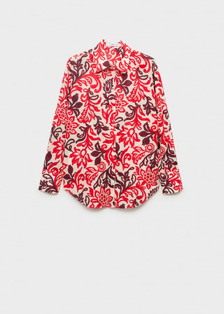 Camisa Manga Larga con Estampado Floral