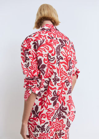 Camisa Manga Larga con Estampado Floral