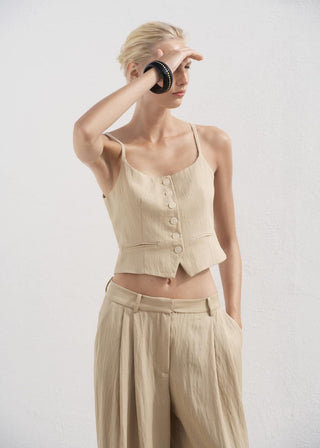 Pantalón Recto Talle Medio.