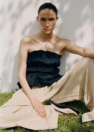 Pantalón Recto Talle Medio.