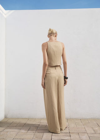 Pantalón Recto Talle Medio.