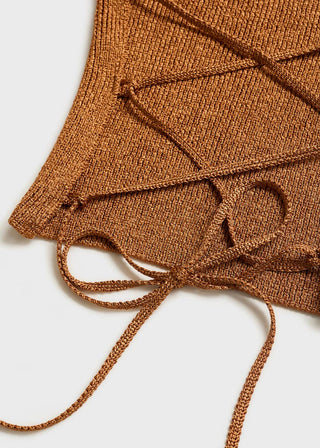 Blusa de Punto con Espalda Cruzada.