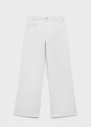 Jeans Wide Leg Talle Bajo con Bolsillos.