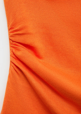 Blusa Drapeada con Escote Asimétrico