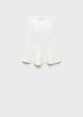 Blusa Peplum con Detalle en Costuras