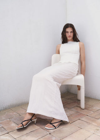 Blusa Peplum con Detalle en Costuras