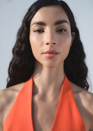 Chaleco Peplum con Cuello Halter