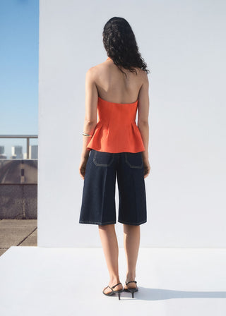 Chaleco Peplum con Cuello Halter