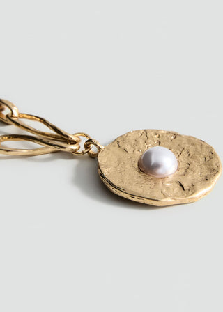 Collar Largo con Colgante Circular
